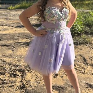 Floral Lavender Formal Dress